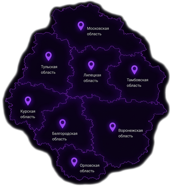 Карта Черноземья